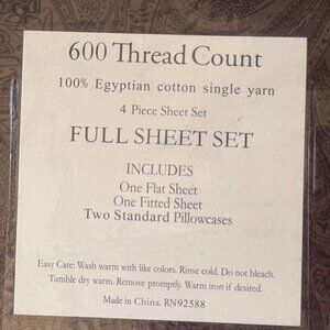 Amain 4 Piece Full Bed Sheet Set Bedding Chocolate NEW